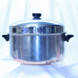 Revere Ware 1801 6 Qt Copper Bottom Domed Lid Dutch Oven Stock Pot -Clinton, ILL